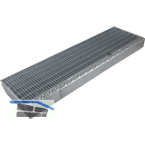 Normtreppenrost Au�enma� 600 x 240 mm, Maschenteilung 33 x 11 mm