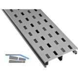 K&R Drainageprofil / Bel�ftungsprofil, silber eloxiert 100x21x3000mm