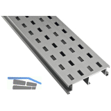 K&R Drainageprofil / Bel�ftungsprofil, silber eloxiert 100x26x1900mm