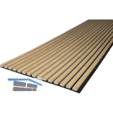 KOSCHE Akustikpaneel Eiche Natur / schwarz 561x2400 mm