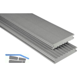 KOVALEX WPC Terrassendiele Vollprofil grau mattiert, 26x145x6000mm