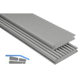 KOVALEX WPC Terrassendiele Vollprofil grau geb�rstet, 26x145x5000mm