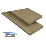 KOVALEX WPC Terrassendiele Vollprofil Samtesche mattiert, 20x145x5000mm