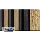 Kosche Akustikpaneel Muster 3D Konstanz bicolor / schwarz