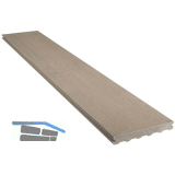 SILVADEC Terrassendiele Elegance glatt Hellgrau, 23x138x4000mm