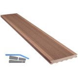 SILVADEC Terrassendiele Elegance gerillt Exotic Braun, 23x138x4000mm