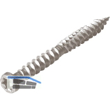 Edelstahlschrauben hellgrau, 5x50mm