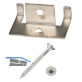 SILVADEC Rand-Clip f�r WPC/Holz mit Schrauben