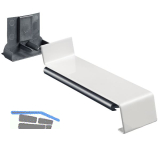 Verbinder Standard 25 mit Dichtteil Alu wei� lackiert gerader Sto� 360 mm