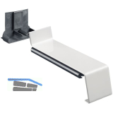 Verbinder Soft 40 25 mit Dichtteil Alu wei� lackiert gerader Sto� 260 mm