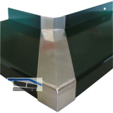 Verbinder Standard 25 mit Dichtteil Alu wei� lackiert 90� Au�enecke 110 mm