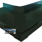 Verbinder Standard 25 mit Dichtteil Alu anthrazit lackiert 90� Au�enecke 195 mm