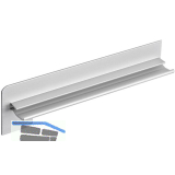 Seitenabschl�sse FB 25 Sichtbeton Alu natur eloxiert 150 mm