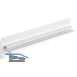 Seitenabschl�sse FB 25 Sichtbeton Alu wei� lackiert 340 mm