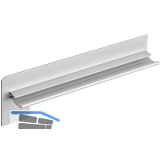 Seitenabschl�sse FB 40 Sichtbeton Alu natur eloxiert 180 mm