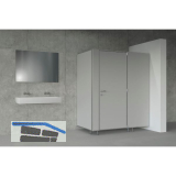 SOLIDO WC Trennwandsystem kiesel