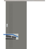 SOLIDO Donau G-TEC Blackline Schiebet�re Set 3S Staubgrau TBA 920/2070 mm