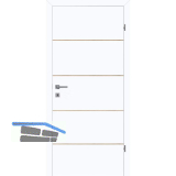 DANA Linus 4 Innent�re wei� lackiert Eichen Lisenen VB Rechts TBA 950/2030 mm