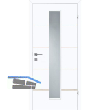 DANA Linus 4 Innent�re wei� lackiert Eichen Lisenen GL Rechts TBA 750/2030 mm