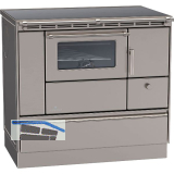 LOHBERGER Festbrennstoffherd Rega 90, Edelstahl