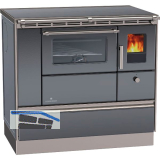 LOHBERGER Festbrennstoffherd Rega 90, Anthrazit-metallic