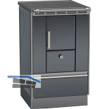 LOHBERGER Festbrennstoffherd Rega 50, Anthrazit-metallic