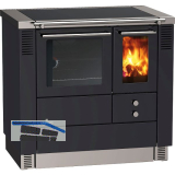 LOHBERGER Festbrennstoffherd LC 75 B Edition schwarz, inkl. Stahlplatte