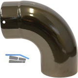 LOHBERGER Rauchrohr Bogen 90� glatt, ohne �ffnung / � 120 mm