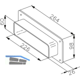 FABER Flachkanal Anschlussst�ck 226 x 60 mm