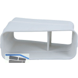 OPTIMAIRO Flachkanalbogen 15� waagerecht 222 x 89 Kunststoff wei�