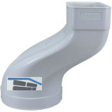 OPTIMAIRO �bergangsst�ck versetzt 222 x 89/NW 150 Kunststoff wei�