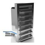 OPTIMAIRO Au�engitter 222 x 89 senkrecht Edelstahl