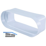 OPTIMAIRO Flachkanal-Adapter 222 x 89/Bora Kunststoff wei�