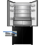 HISENSE French Door K�hl-Gefrierkombination RQ768N4GBE Schwarz