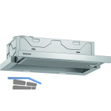 CONSTRUCTA Flachschirmhaube CD30677 mit Griffleiste Edelstahl 600 mm