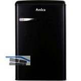 AMICA Retro Stand-K�hlschrank KS 15617 MS mit Gefrierfach Matt Schwarz