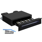 AMICA Einbau-Weinschublade WK 341 400 S Schwarz, 150 mm