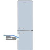 AMICA Retro Stand-K�hl-Gefrierkombination KGCR 387 100 L Hellblau