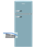 AMICA Retro Stand-K�hl-Gefrierkombination Top Freezer KGC 15632 T T�rkisblau