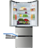 AMICA French Door K�hl-Gefrierkombination KGCN 388 180 E Edelstahl-Effekt