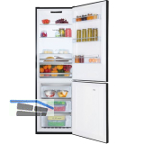 AMICA Stand-K�hl-Gefrierkombination KGCN 388 144 S Edelstahl-Effekt schwarz