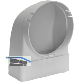 OPTIMAIRO Umlenkst�ck ohne Stutzen 111 x 54 Kunststoff wei�