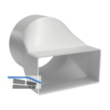 OPTIMAIRO �bergangsst�ck NW 100/111 x 54 rund/flach Kunststoff wei�