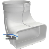 OPTIMAIRO Umlenkst�ck 90� NW 125/175 x 80 Kunststoff wei�