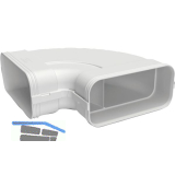 OPTIMAIRO Flachkanalbogen 90� waagerecht 175 x 80 Kunststoff wei�