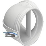 OPTIMAIRO Rundrohrbogen 90� NW 125 Kunststoff wei�