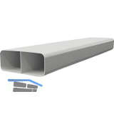 OPTIMAIRO Flachkanal mit Steg 222 x 89 1000 mm Kunststoff wei�