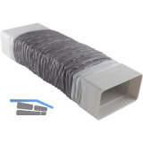 Flachkanal Adapter flexibel Kunststoff, System 100