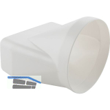 Flachkanal/Rundrohr �bergangsst�ck Kunststoff, System 125