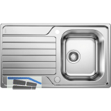 BLANCO Einbausp�le Dinas 45 S Edelstahl mit Drehknopfgarnitur reversibel